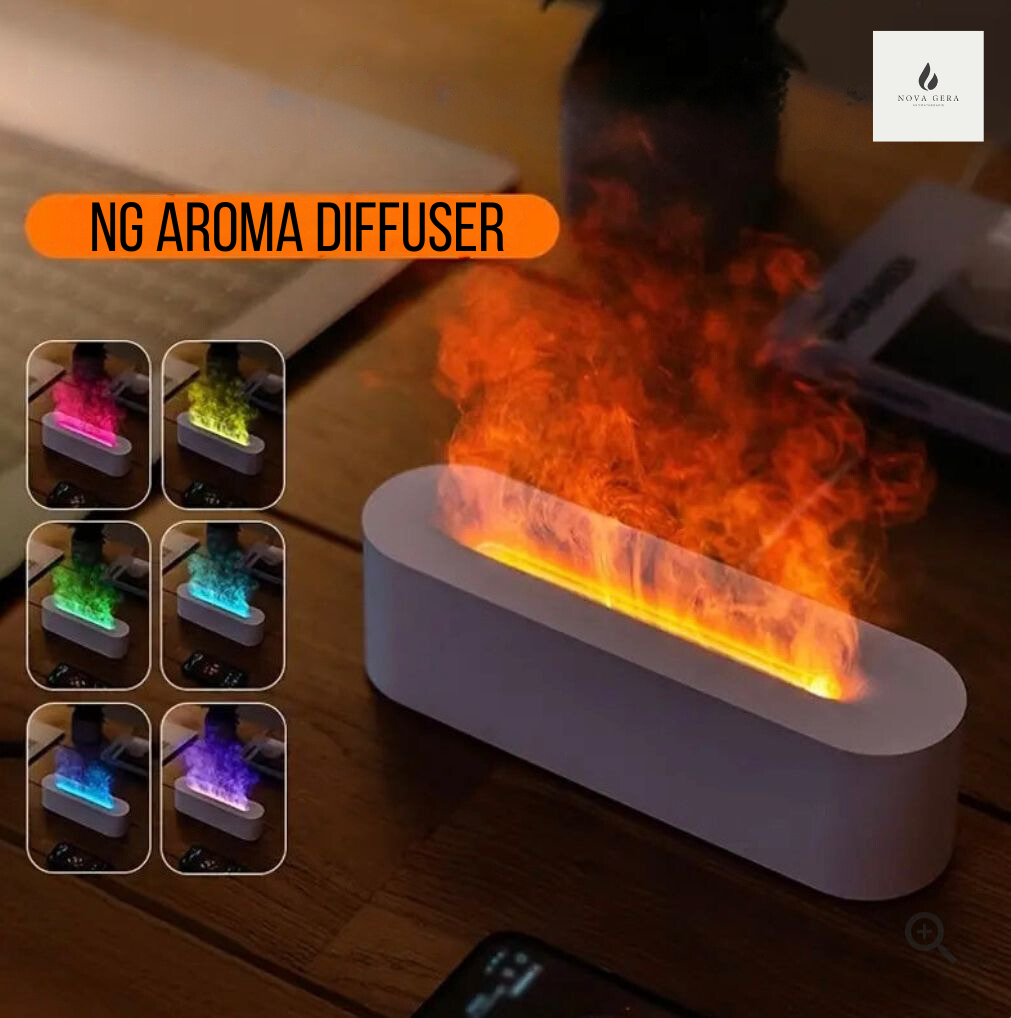 NG Flame Aroma Diffuser l Vuur Luchtbevochtiger & Aromatherapie